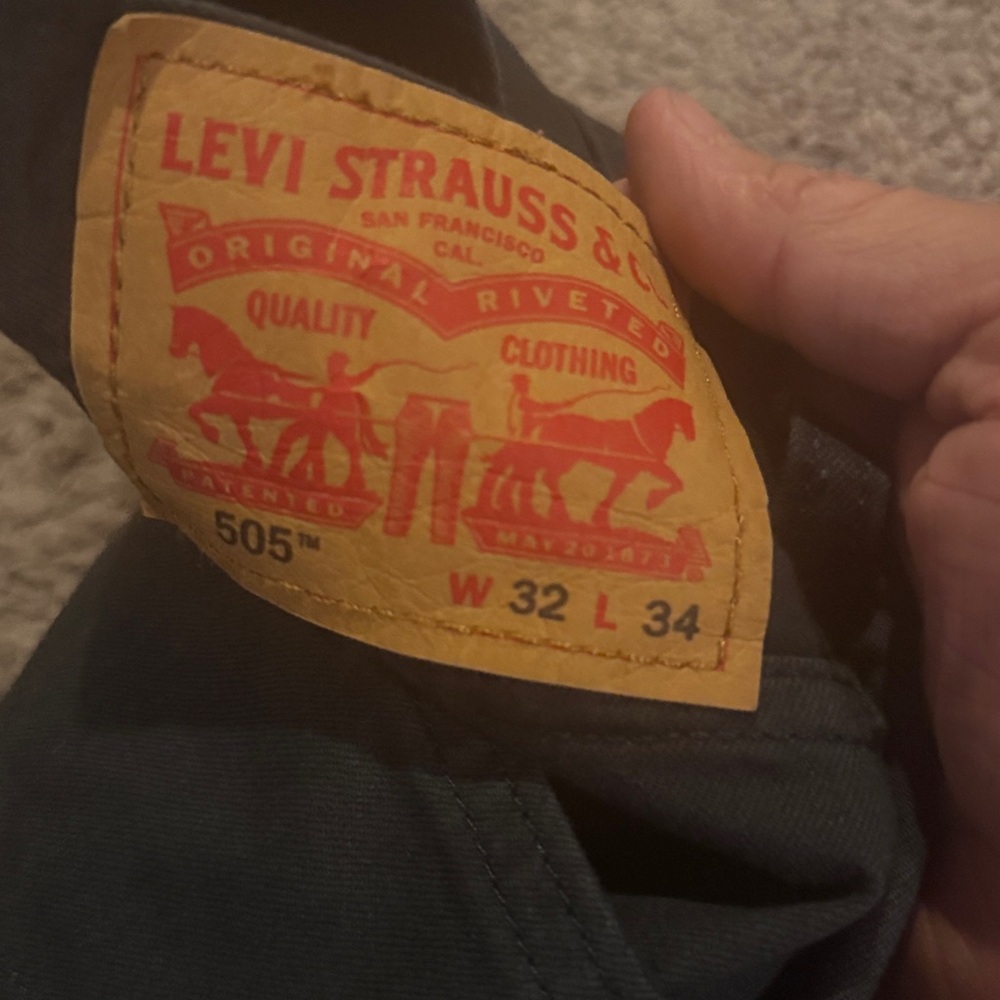 Levi Charcoal Tailored Trousers size 32W/34L - Picture 4 of 6